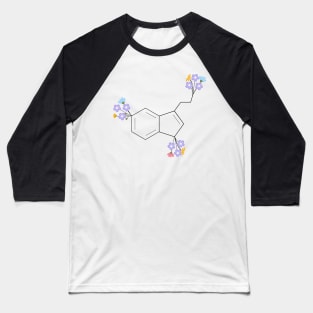 Wildflowers - serotonin molecule chemistry organic florals Baseball T-Shirt